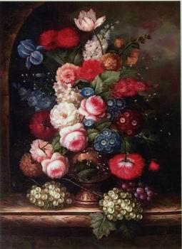  Floral, beautiful classical still life of flowers.059